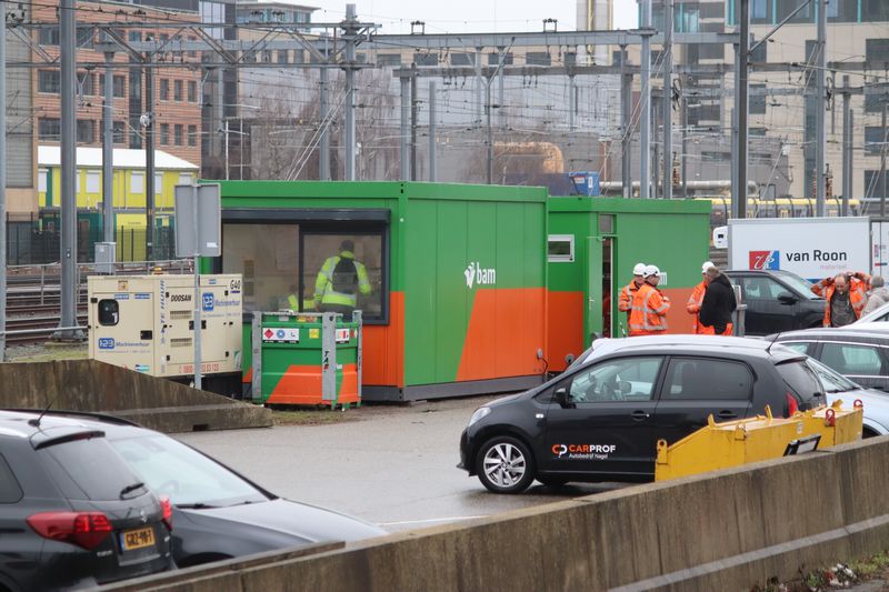 Werkzaamheden aan verbreding perron Utrecht Centraal